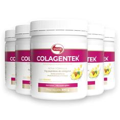 Kit 5 Colágeno Hidrolisado Colagentek Vitafor 300g Abacaxi