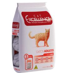 Ração Seca Cat Excellence Carne para Gatos Adultos - 3 Kg