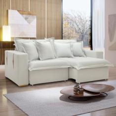 Sofá Cama Retrátil e Reclinável 240cm Arizona Com Almofadas - Celflex