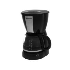 Cafeteira Britânia CP30 Inox Preta com Jarra de Vidro, Preto, 220V