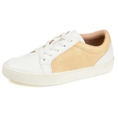 Journee Collection Tênis feminino casual e moderno, Amarelo, 9.5