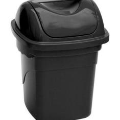 Lixeira Plasvale Basculante Plástico Pp 10L Preta