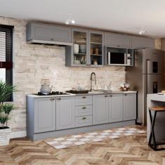 Cozinha Compacta 8 Peças com Balcão e Tampo para Cooktop Emily Espress