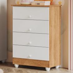 Cômoda de Bebê 100% mdf 4 Gavetas Soft Life
