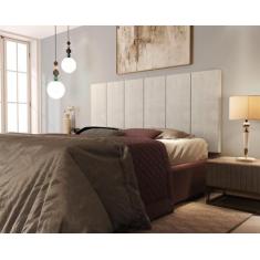Painel Cabeceira Cama Casal 1,40 Suede Nude Comprar Moveis