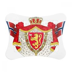 Emblema nacional da Noruega, moldura de quebra-cabeça com símbolo do país para decoração de imagem