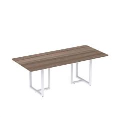 Mesa de Reunião Retangular 200x90cm MR2000P25TUB Walnut/Branco