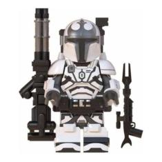 Boneco White Mandalorian Infantry Blocos De Montar Star Wars
