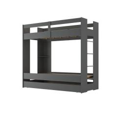 Treliche Juvenil Nassau 1 Prateleira Grafite Espresso Móveis Grafite