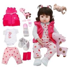 Boneca Reborn Realista Baby Alive Menina de Silicone Senta - Cegonha R