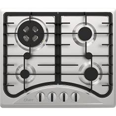 Cooktop Semiprofissional Oster, a Gás, 4 bocas, Inox, Bivolt, OTOP601