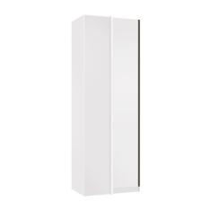 Guarda Roupa Canto Reto Prime Luciane 1 Porta de Bater MDP Branco
