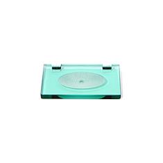 Saboneteira em Vidro Verde Lapidado - Aquabox - 14cmx9cmx8mm.