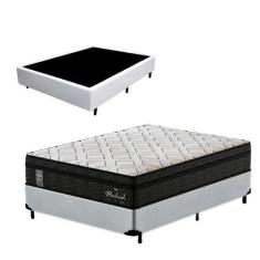 Base Box Casal Blindada + Colchão Probel Molas Ensacadas Madrid 138x18