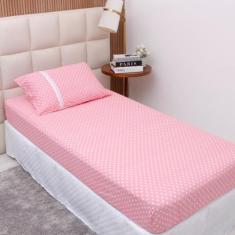 Lençol Solteiro Estampado Elástico 100% Algodão Varias Cores - Meta Ma