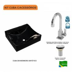 Kit Cuba Q440 Com Torneira Luxo 1195 E Válvula 1 Pol