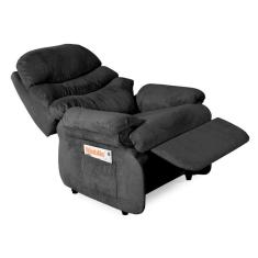 Poltrona Reclinável Barão Suede Liso Império Estofados