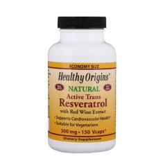 Resveratrol 300Mg Extrat De Vinho 150Vcaps - Healthy Origins Now Life