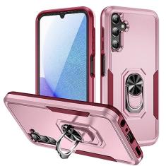 Kainevy Capa para Samsung A25 Capa magnética resistente com anel de suporte para homens meninos capa preta legal capa para celular Samsung Galaxy A25 5G de grau militar camada dupla à prova de choque