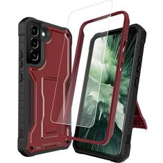 DUOPAL Capa para Samsung Galaxy S22 Plus 5G (não serve para não ultra ou ultra), capa de proteção de nível militar com protetor de tela e suporte compatível com Galaxy S22 Plus 5G de 6,6 polegadas