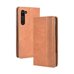 Capa para Moto Edge, carteira de couro com suporte flip para Moto Edge, capa magnética retrô para celular, capa carteira com compartimentos para cartões
