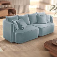 Sofá Liverpool Bipartido Mm Top 180cm Boucle-cinza