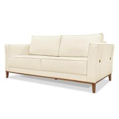 Sofá 3 Lugares Potenza Linho Pérola 210 cm - Spezzia Decor