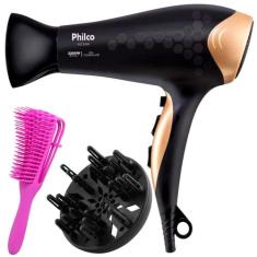 Secador De Cabelo Philco Profissional 2200w Ions Ar Quente Frio Stilus