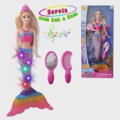 Boneca Princesa Personagem Sereia Fasion Happy Girl Fish Doll Musical 