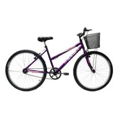 Bicicleta Aro 26 Feminina Mono Sem Marcha Com Cesta Saidx-Feminino