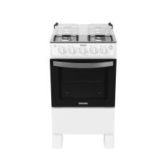 Fogão de Piso a Gás 4 Bocas ITATIAIA Waves New Mesa Inox Branco Bivolt