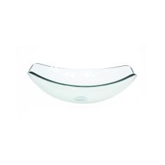 Cuba De Vidro Oval Chanfrada 51Cm Jateado