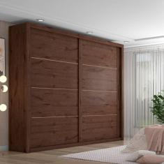 Guarda-Roupa Casal 2 Portas de Correr Essencial Espresso Móveis Jacarandá Espresso Móveis