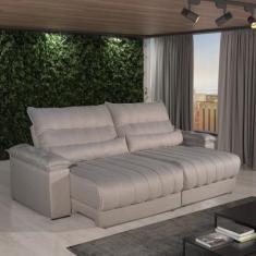 Sofá Impermeável 2,50m Retrátil e Reclinável Exclusive Bom Pastor, Lin