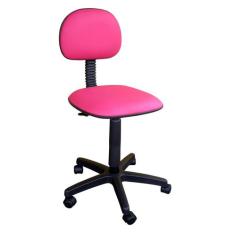 Cadeira Secretária Pistão Fixo Corano-Rosa. - B&b Comercio Eletronico