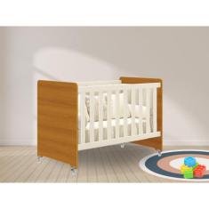 Berço 4 em 1 Estilo Clássico Evolution Branco Fosco com Savana - Móvei