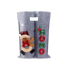Ioensy Saco de transporte para garrafa de vinho de Natal, bolsa para transporte, comporta 2 garrafas de vinho, enfeite para garrafa, decoração de Natal,