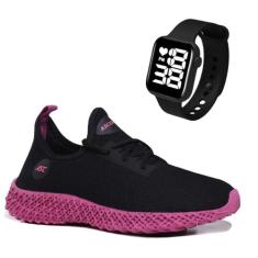Tenis Feminino Cross Esport Treino Leve Enerzy Com Relogio Quadrado - 