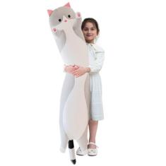 Almofada de Pelúcia Gigante para Gatos - Gato Cartoon Dormindo - 150cm