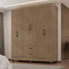 Guarda Roupa Casal com 6 Portas Guararapes Carvalho Oak - CasaH
