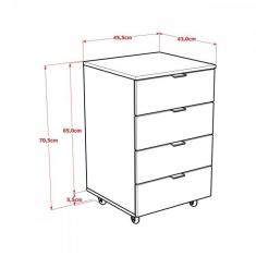 Conjunto Home Office 2 Peças Com 1 Escrivaninha E 1 Gaveteiro 4 Gavetas Kuadra Compace Carvalho