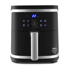 Fritadeira Air Fryer Philco PFR16P Gourmet Black Plus 5L 1900W Digital 8 Funções Preto 220V
