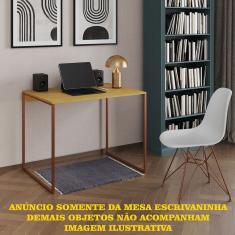 Escrivaninha Industrial Office Canela 90x53 Grécia Base Cobre