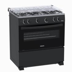Fogao 5 Bocas Venax Picasso Mesa Inox GIIi Preto Fosco Gas Glp