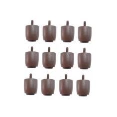 12 Pés Madeira Maciça Marrom Cama Box Ou Baú Solteiro - Zoe & Charis D