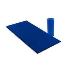 Colchonete Solteiro D28 Napa Azul Impermeável Lavável (78x188x8) - Luc
