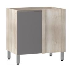 Balcão de Cozinha sem Tampo Canto Reto Luciane 80cm 1 Porta Luci Luciane Móveis