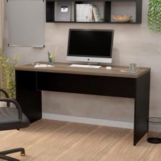Mesa De Escritório 1.60x60 Tampo 30mm Netmobil (Nogal)