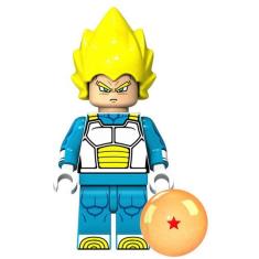 Boneco Blocos De Montar Vegeta Armor Dragon Ball
