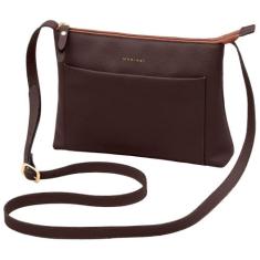 Bolsa Feminina Transversal Couro Mariart Orquídea